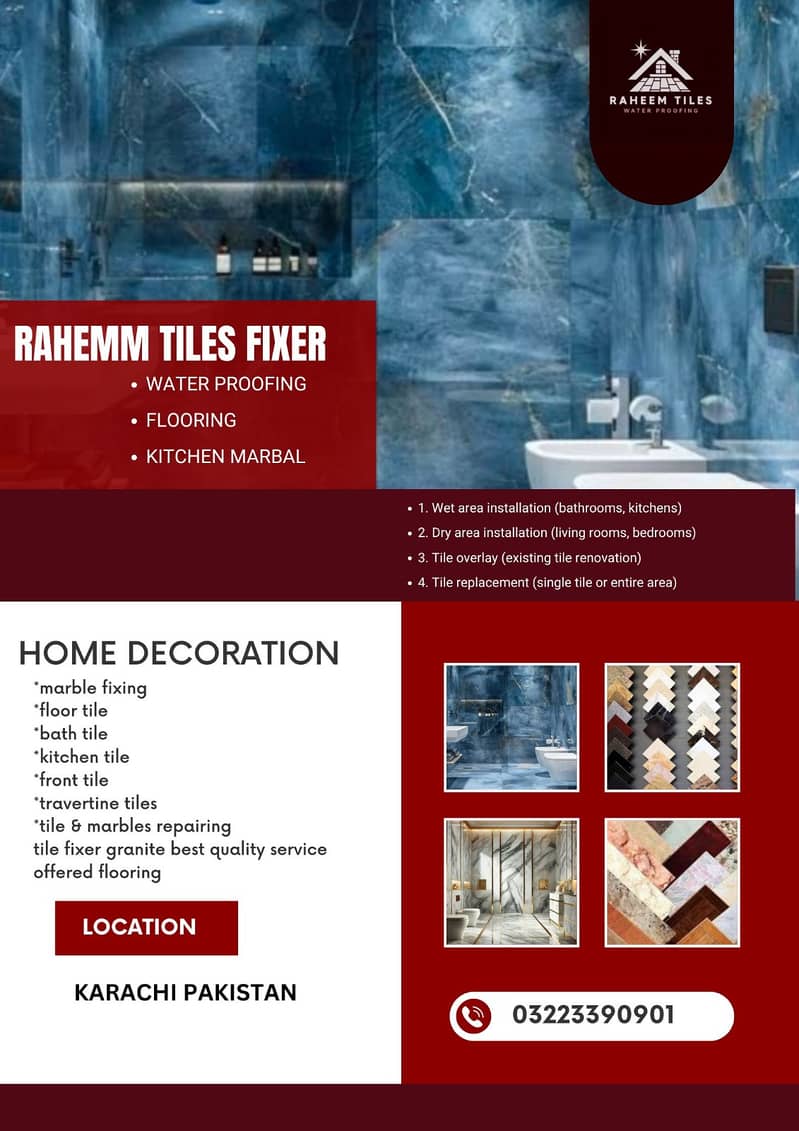 Tile Fixer/Construction/ Tile Fixing/ Wall Tiles Services 0