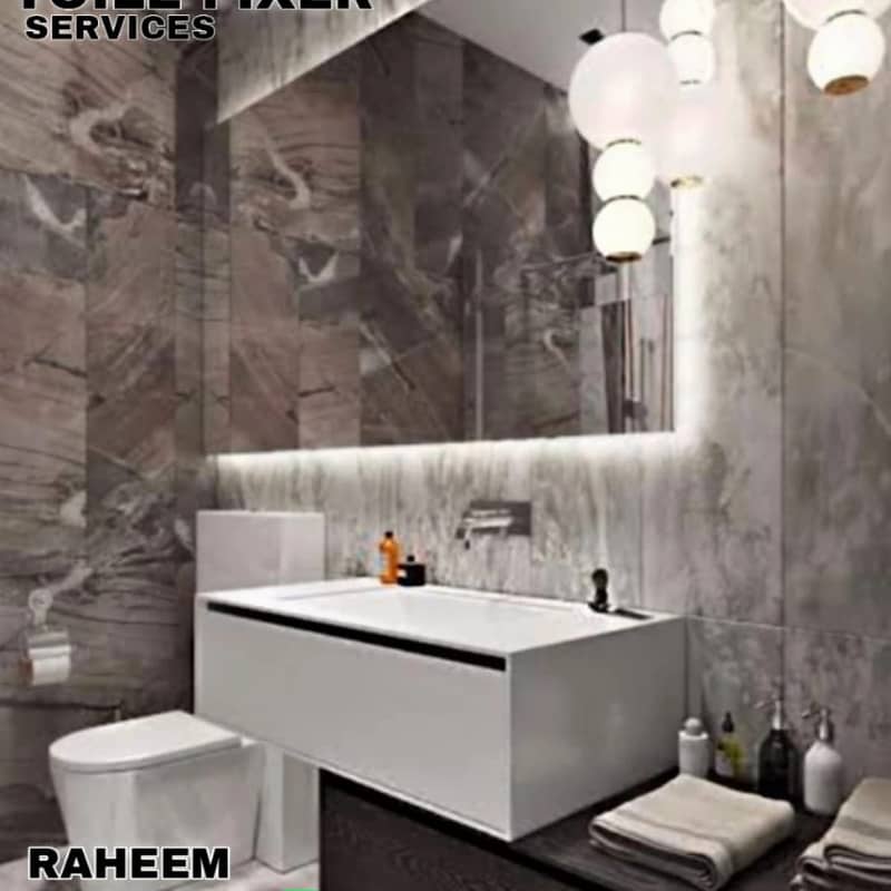 Tile Fixer/Construction/ Washroom Tile Fixing/ plumbing /Tiles Service 3