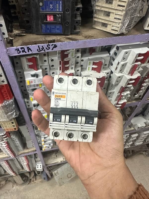 electric mcb mccb elcb rcbo rccb imported breaker hager schneider lot 13