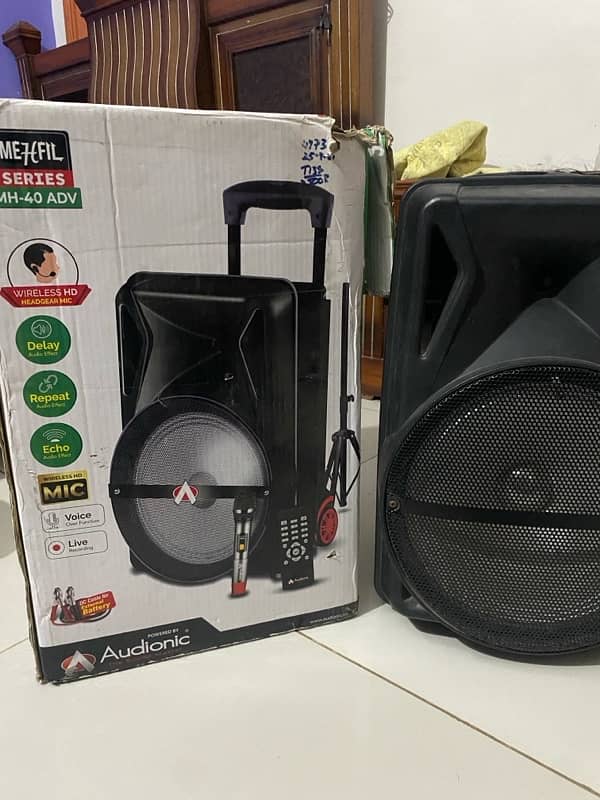 Audionic mehfil Mh40 advance bluetooth speaker trolley 1