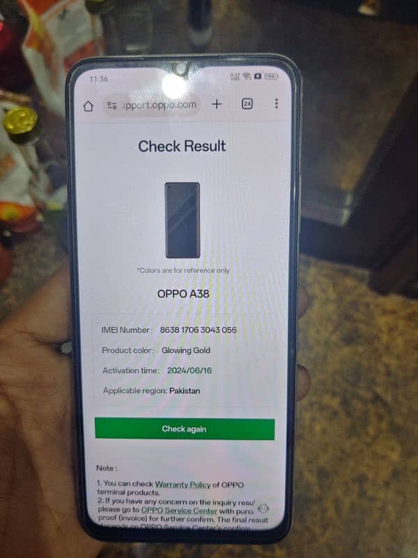 Oppo a38 with 6 month warranty 6