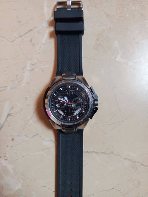 Armani Exchange Miami Black Dial Chronograph Watch 1