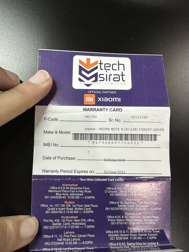 Redmi Note 9 PTA approved 1