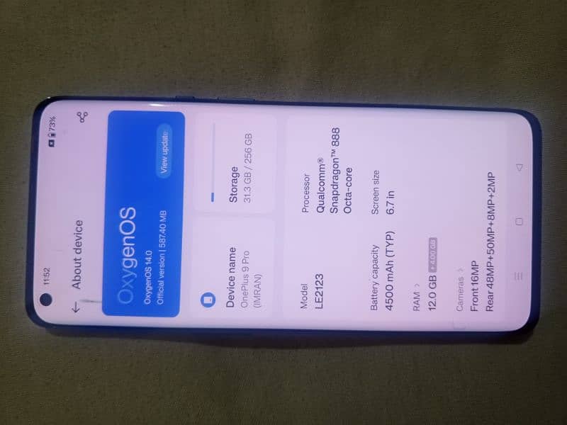 OnePlus 9 Pro 5G Dual sim 12+4GB/256GB 12