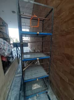 4 compartments bird pet cage