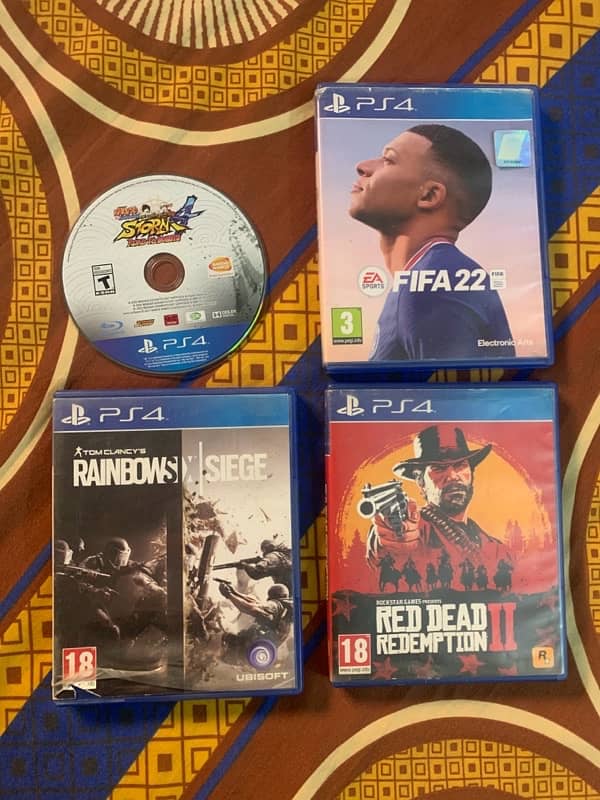 4 games Bundle Red dead redemption 2 Fifa 22 rainbow six siege storm4 0