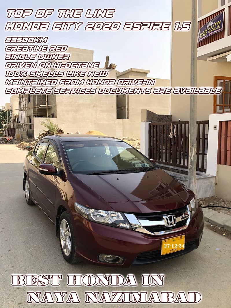 Honda City Aspire 2020 1.5 Auto Prosmatec i-Vtec top of the line 1