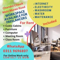 Office space for Rent  Freelancers/E-commerce Chandni Chowk Rawalpindi