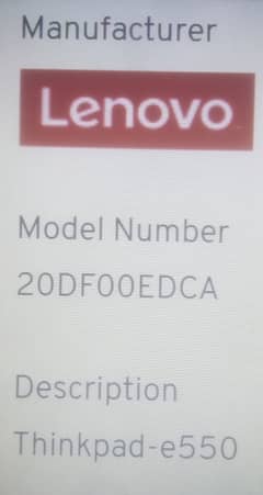 Lenovo Thinkpad E-550 Moterboard sale