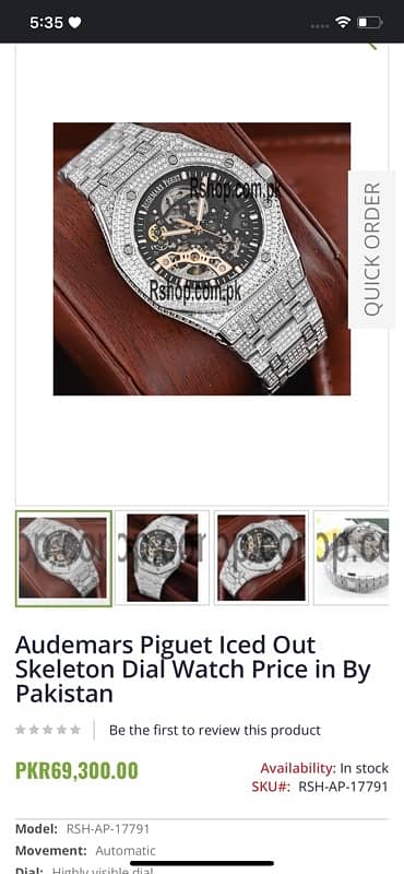 mechanical Premium Mens watch quoted with diamonds 1