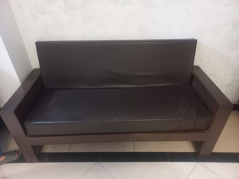 wooden sofa with polish and diamond foam 2