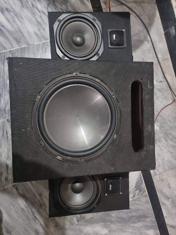 2 full range speakers with subwoofer 1