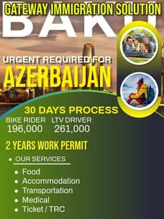 Azerbaijan 2 years work visa available