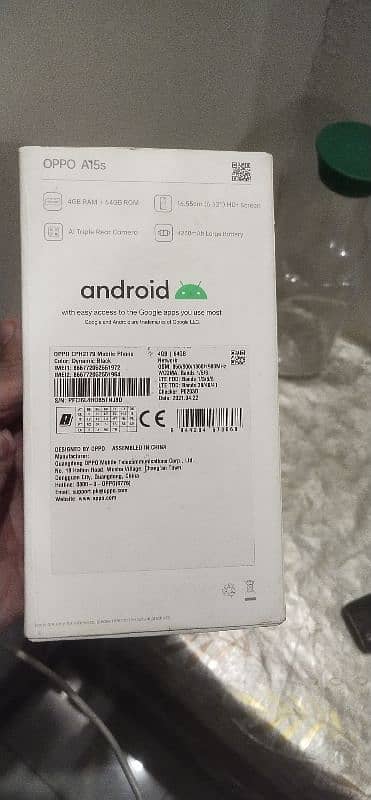 oppo a15s 4gb 64 box aur charger original he exchange possible 3