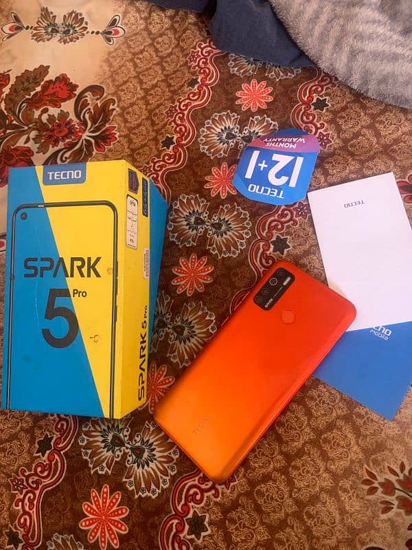 Tecno spark 5 4gb 64gb with box official approved 0