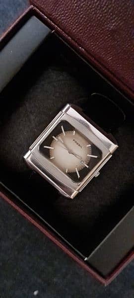 Fossil Square tank shape gents wrist watch 100% original with Box 1