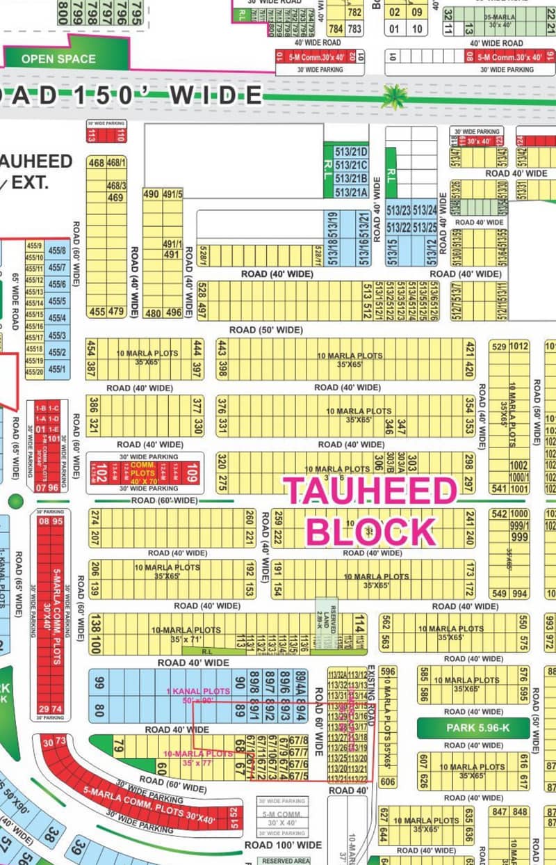 5 Marla Commercial plot for sale in Touheed block Bahria town Lahore 0