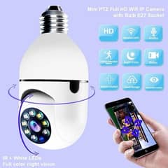 Wireless CCTV Camera PTZ bulb 360 Moving holder Indoor security cam