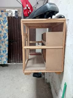 Wooden Birds Cage Hen cage Beautiful Double Portion Big Size