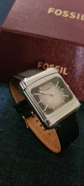 Fossil Square tank shape gents wrist watch 100% original with Box 8