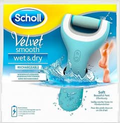 scholl velvet smooth wet & dry rechargeable foot file