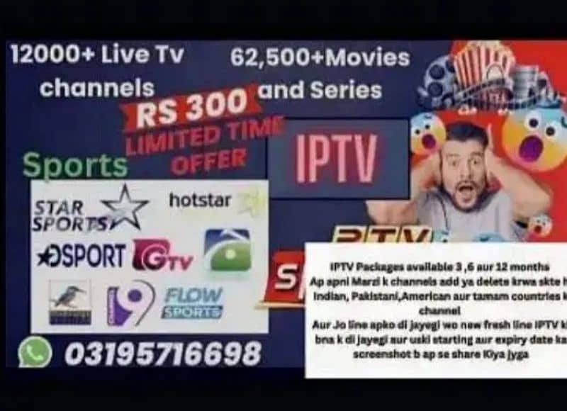 IPTV available for Android box,smart Tv and phone 0