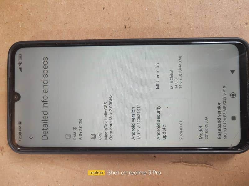 Redmi 13C 6+2 * 128 Warranty 10 Month 0