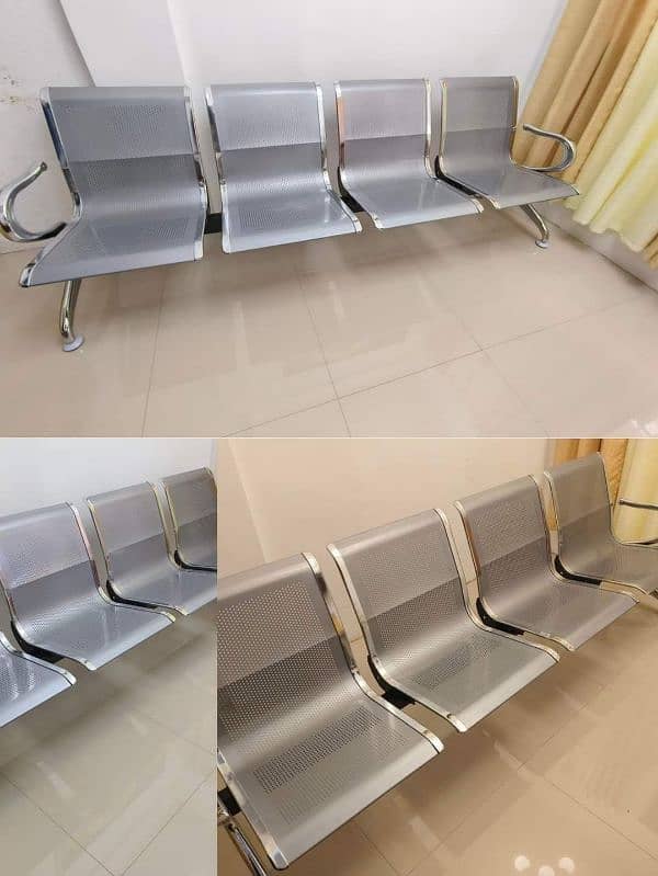 Steel 3 seater bench and 5 seater full imported 3