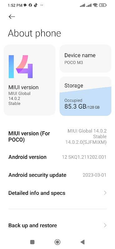 Poco M3 4+2GB ram 128 GB storage all cheese ok 4