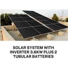 solar system 3.6KW with batteries and inverter