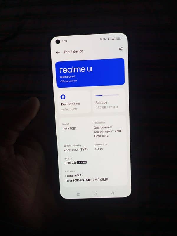 Realme 8 pro 8/128 box charjr original 5