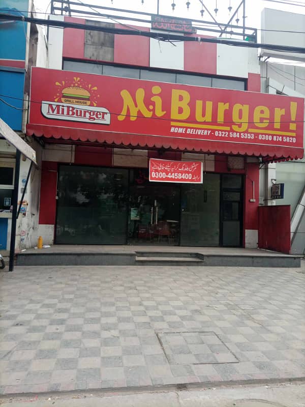 ground hall Shop for rent in johar town on main g1 market for General store, Medical store, Saloon, Food point , cafe , brands pharmacy very rushi area 0