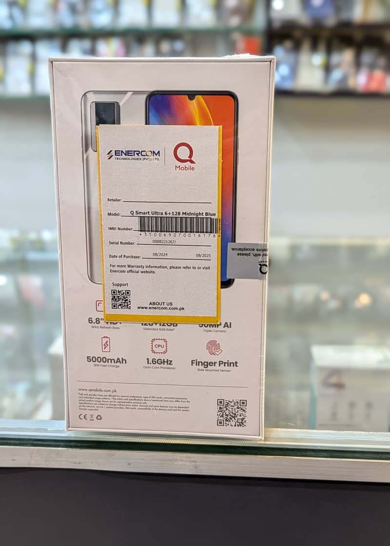 QMobile Qsmart Ultra 12/128 Whatsapp 03477803899 1