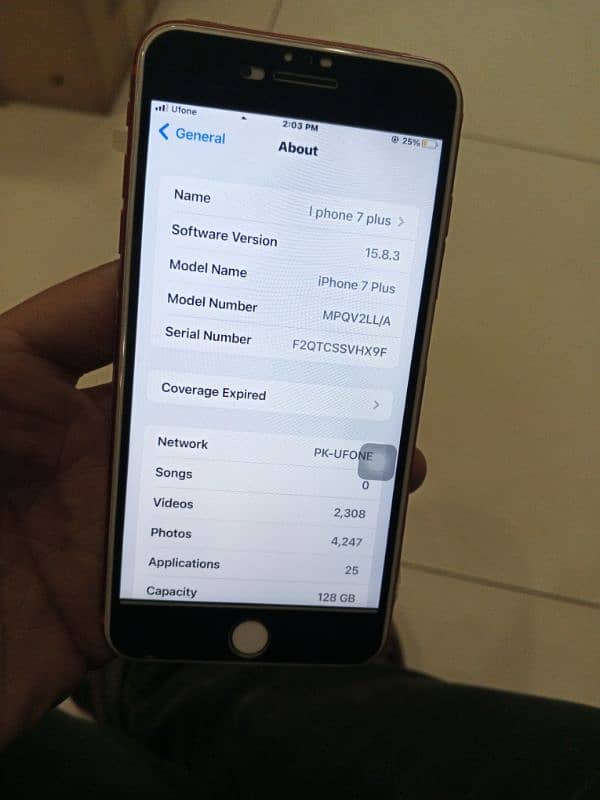 I phone 7 plus Red Edition Official Pta 128 gb condition 10by7 5