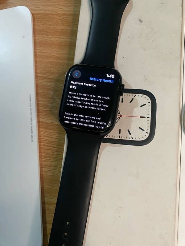 Apple Watch Series 7 45mm Midnight GPS 93% Health Excellent condition 8