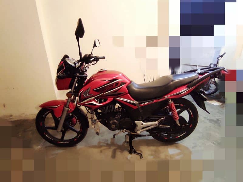 Honda CB150f Red, 2020 model. Islamabad registered 8