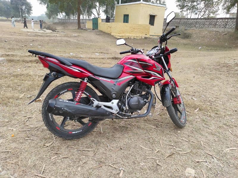 Honda CB150f Red, 2020 model. Islamabad registered 9