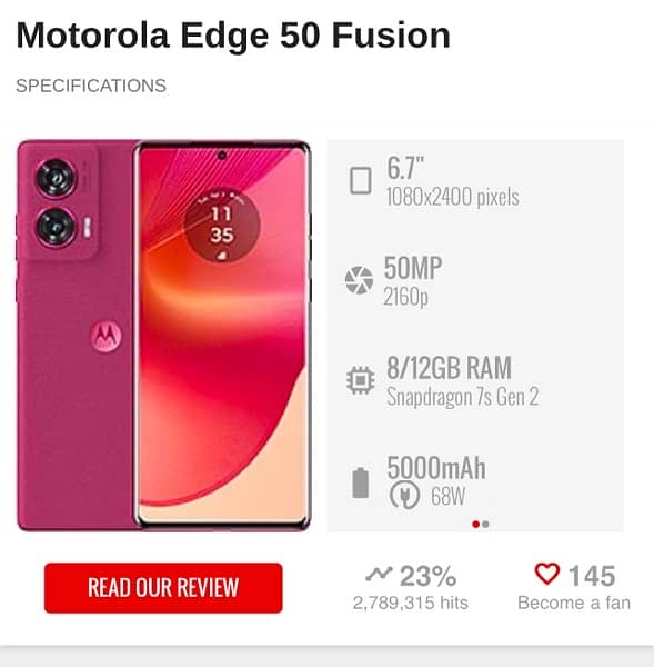 Motorola edge 50 Fusion 6