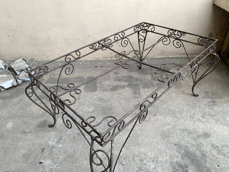 steel table frame without glass 0