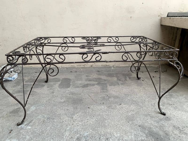 steel table frame without glass 3