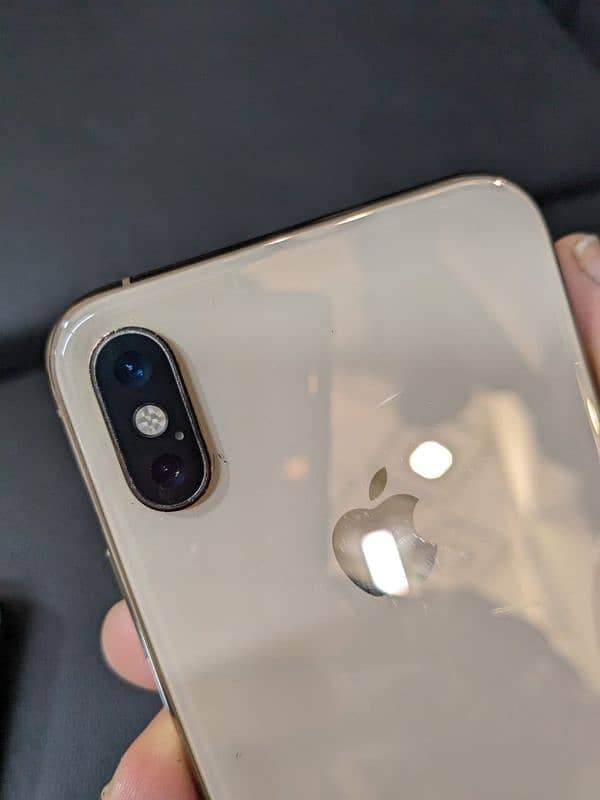 iphone xs 64gb dual Sim PTA approved gold color 0