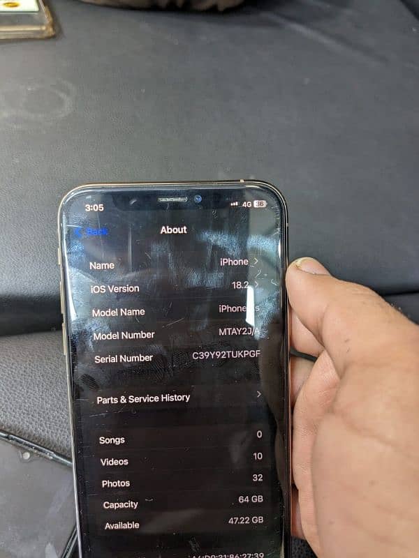 iphone xs 64gb dual Sim PTA approved gold color 6