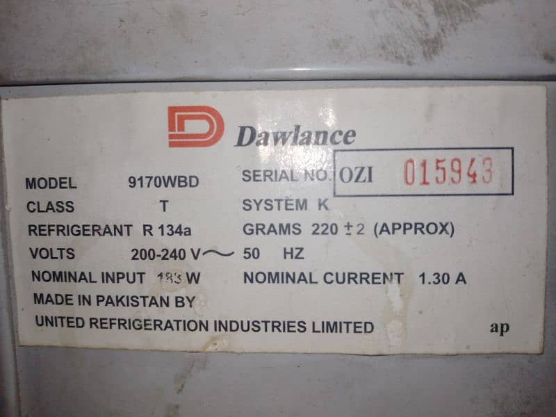 LOW PRICE DAWLANCE REFRIGERATOR URGENT SALE 12