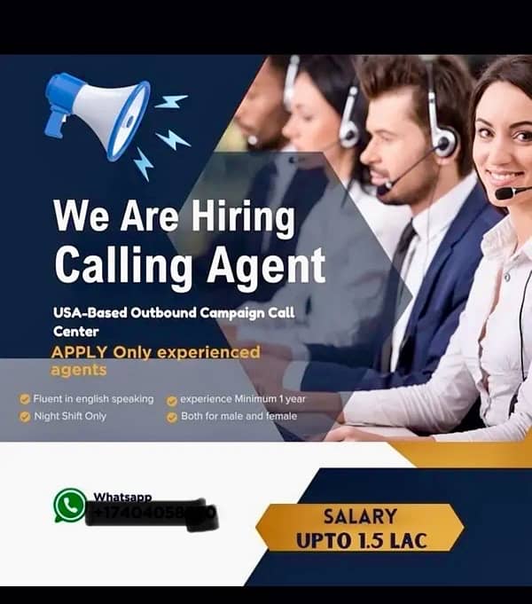 call center staff required 0