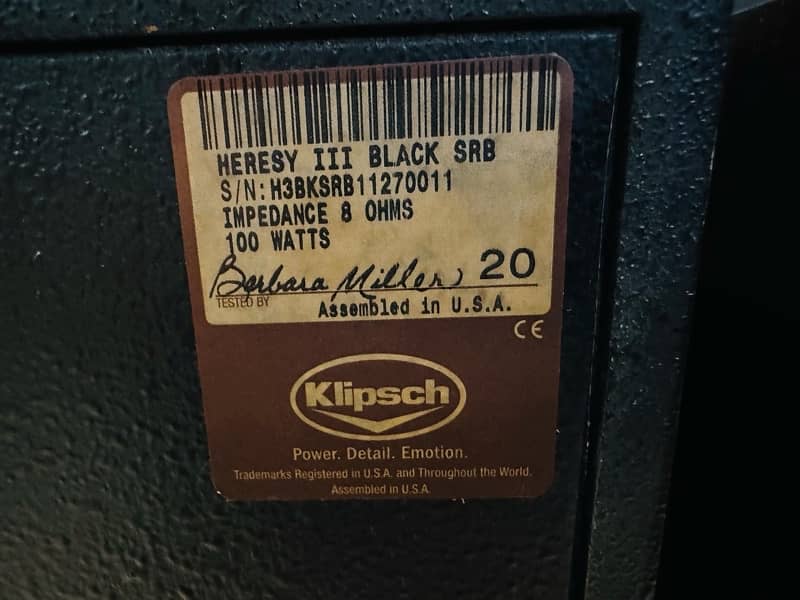 KLIPSCH HERESY iii 7