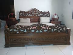 wooden bed dramatic