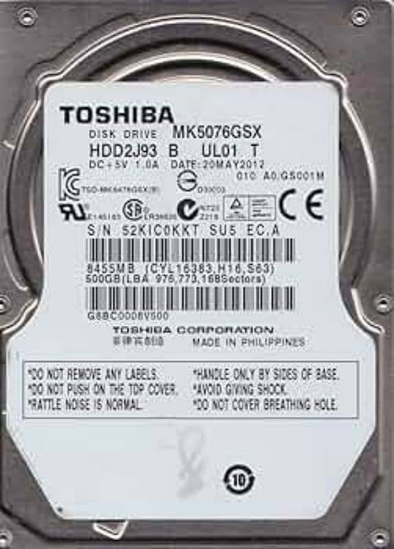 500GB Hard Disk For Laptop Internal and External 0