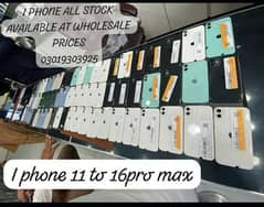 I PHONE 11 TO 16 PRO MAX ALL STOCK AVAILABLE AT WHOLESALE PRICES :