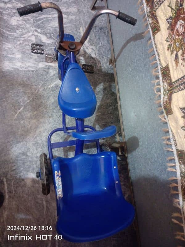 Baby cycle double seat blue color new condition 1