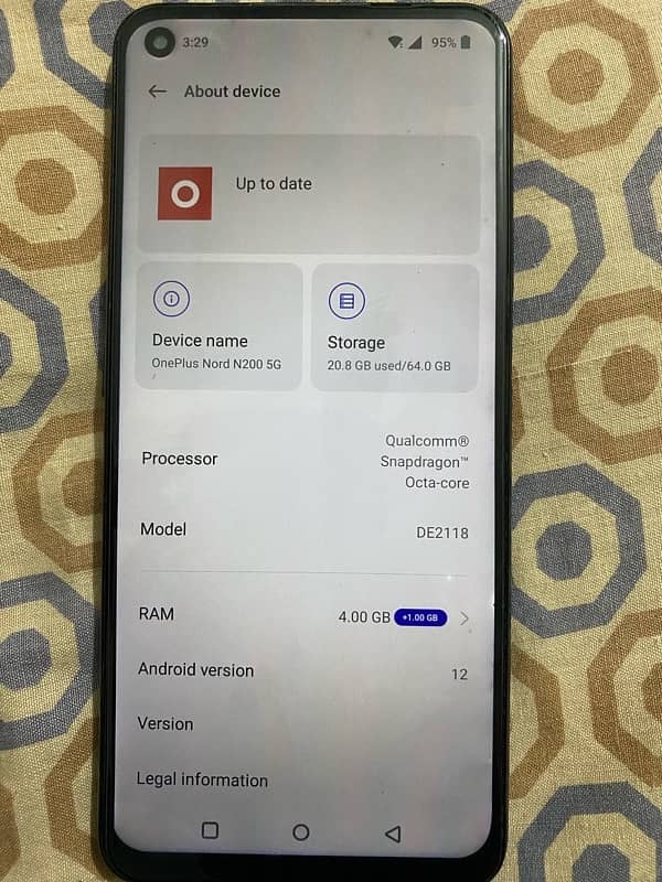 oneplus Nord N200 5G for urgent sale, only mobile 3